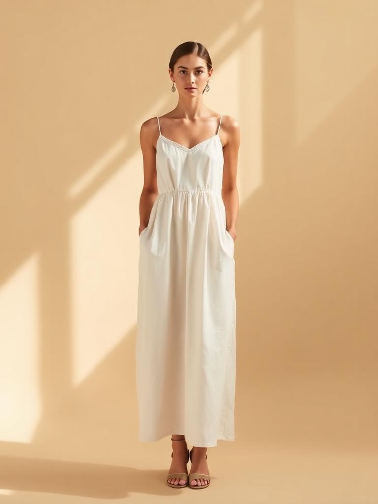Vestido linho · Cru